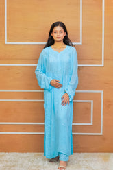 Sky Blue Pakistani Lawn Suit