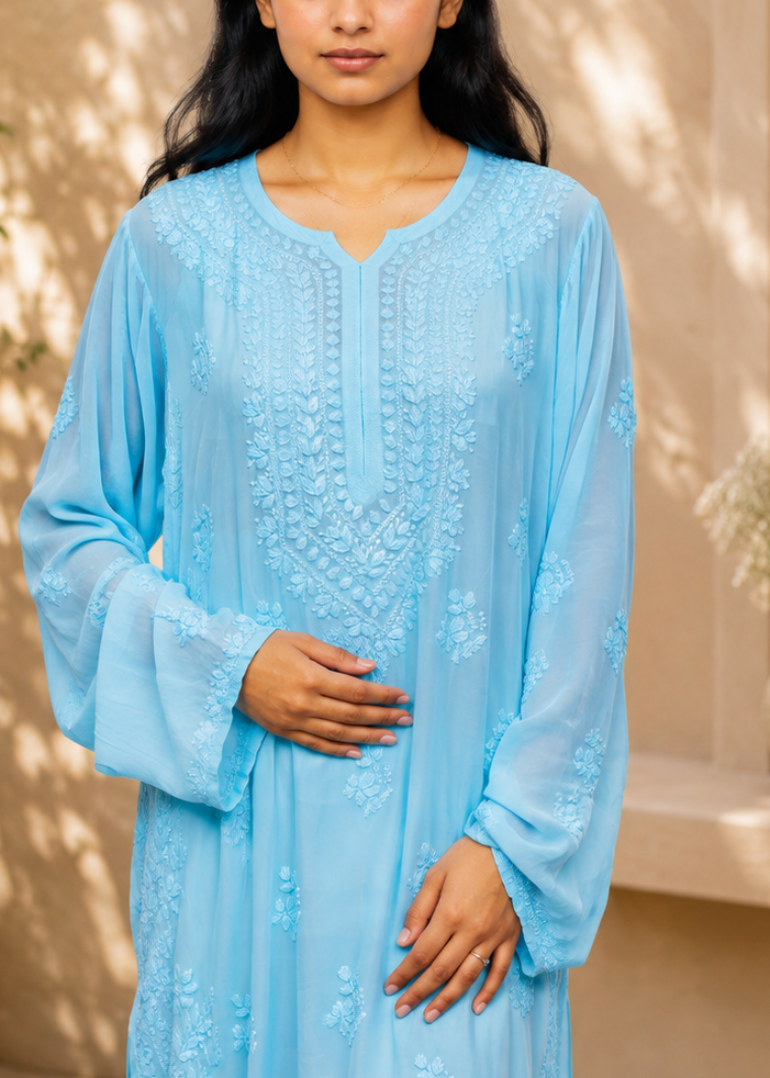 Noor-e-Lucknow - Full All Over Chikankari Kurta Set