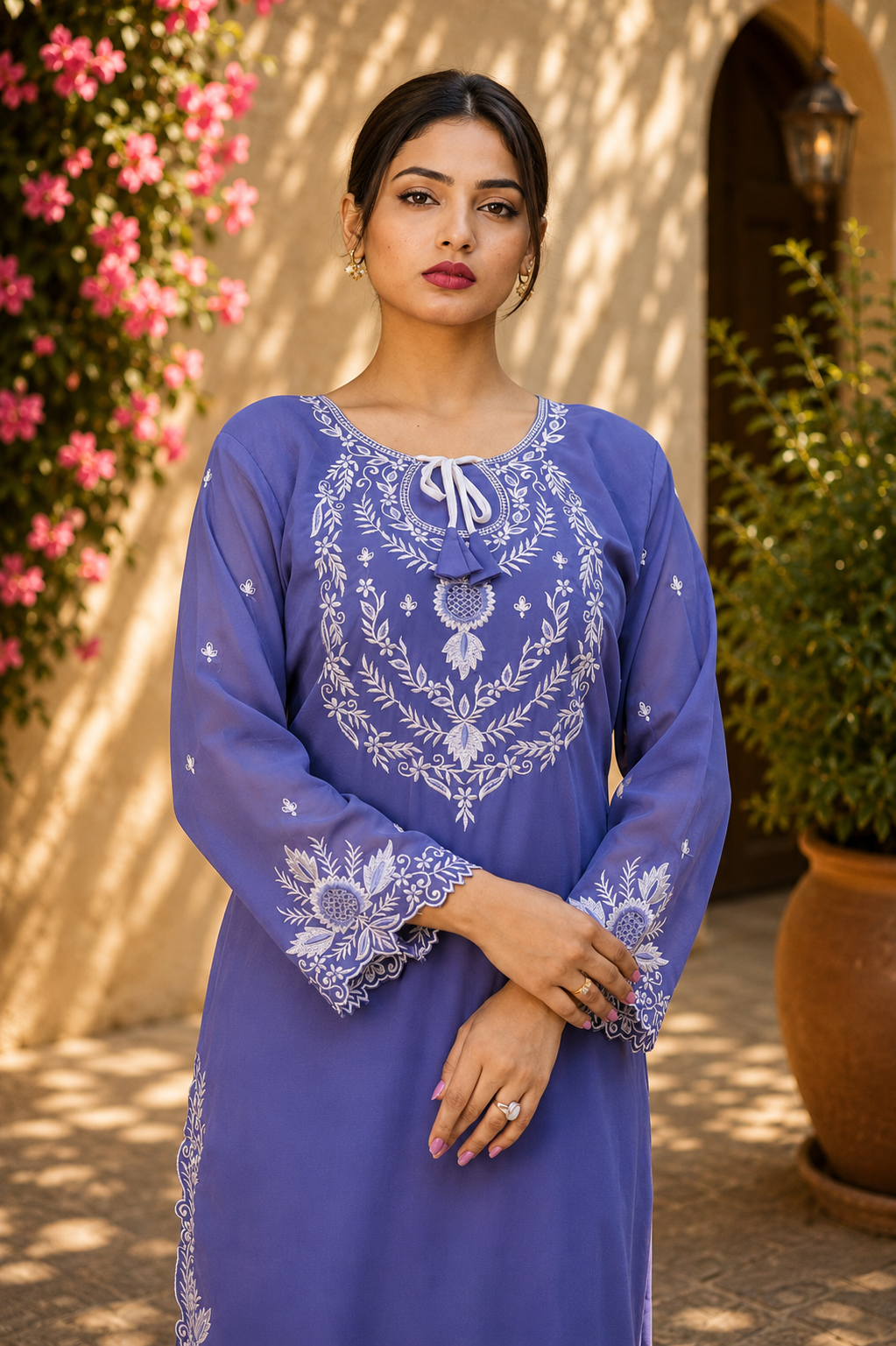 Wisteria Threadwork Embroidered 3-Piece Suit