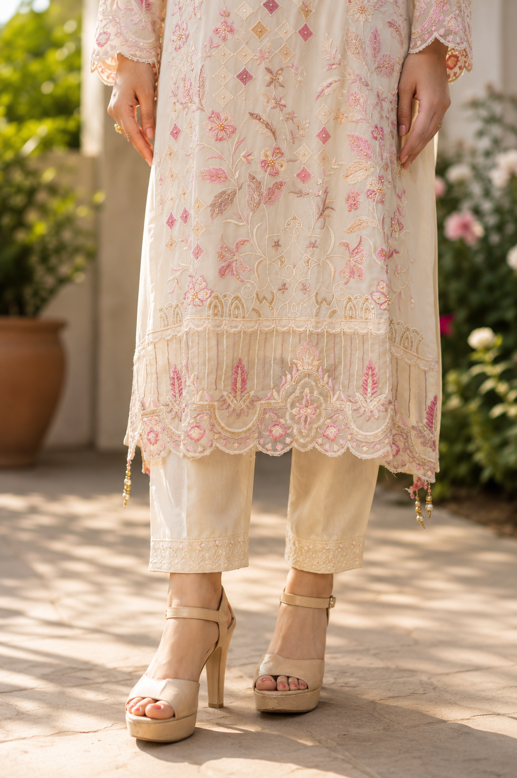 Zahra-E-Noor - Full Floral Style Embroidered Pakistani Suit