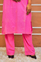 Blush Pink Lucknavi Chikankari Suit