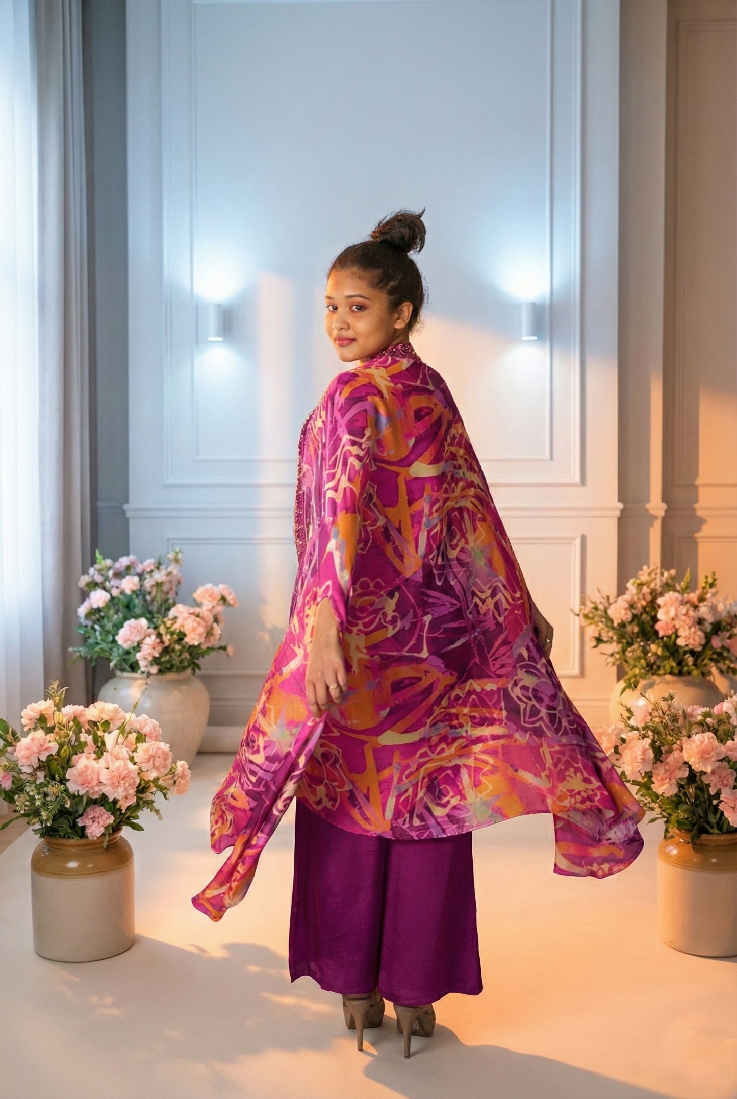 Meher-e-Noor - Co-Ord Set with Printed Shrug