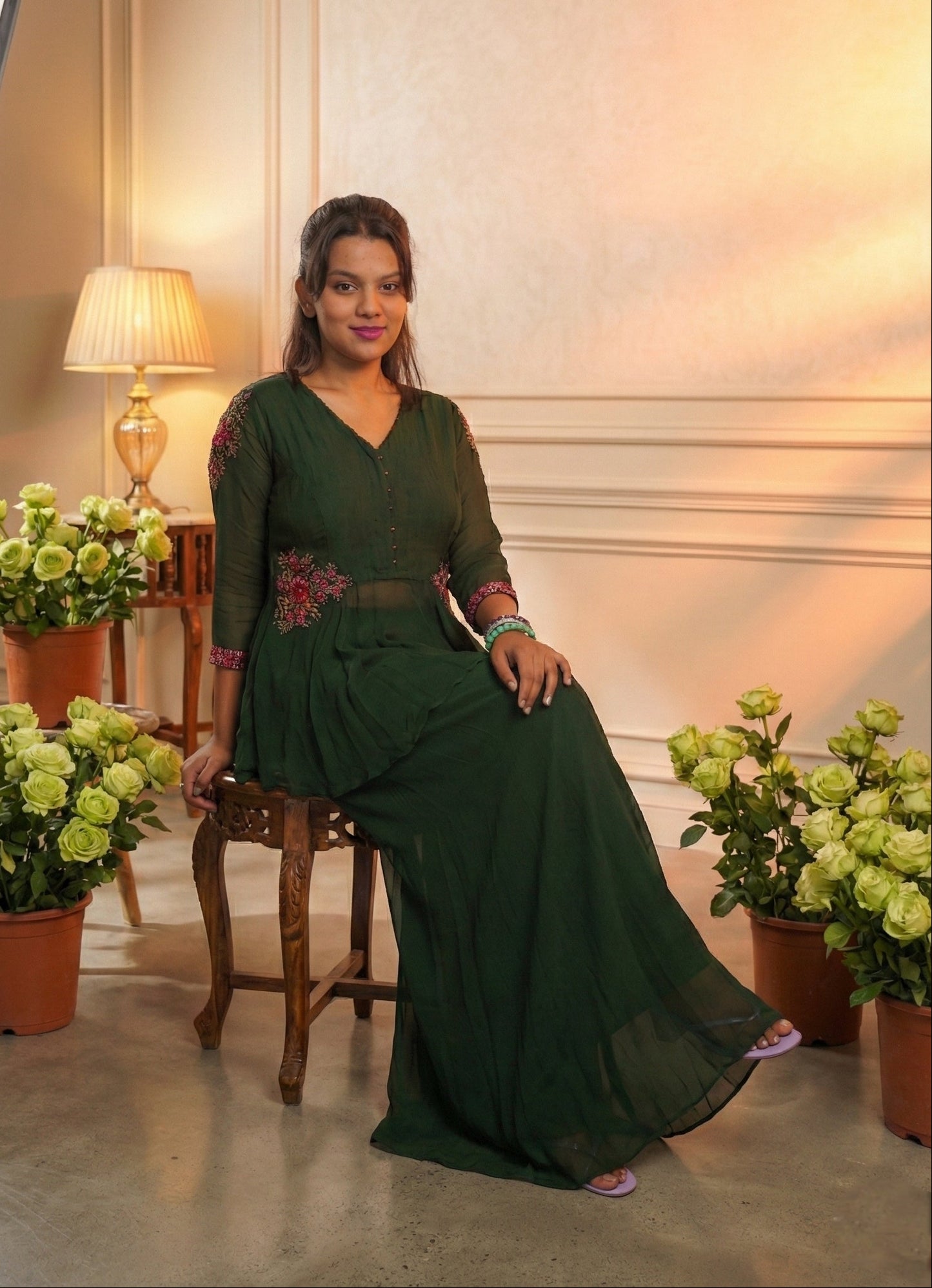 Noor-e-Mehfil - Embroidered Peplum Sharara Set