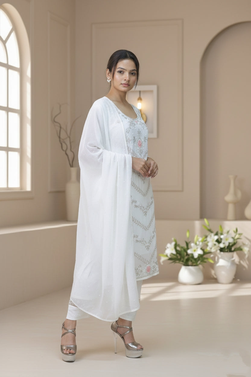 Peral ThreadWork Pakistani Suit with Dupatta