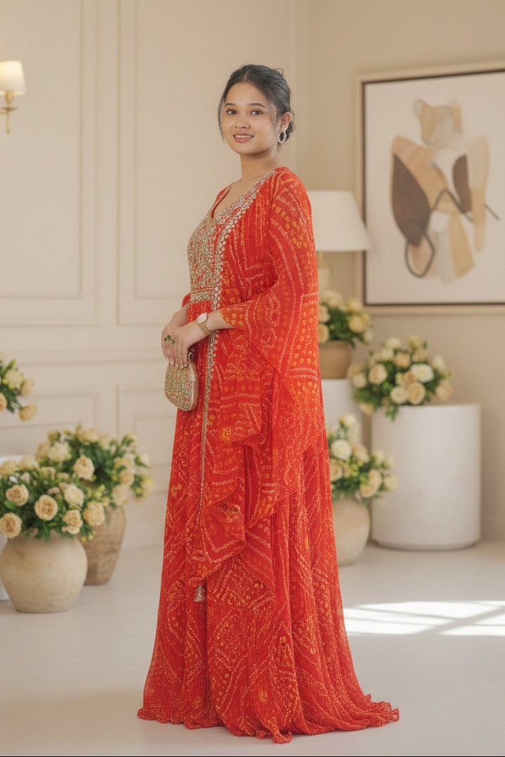 Noor-e-Rubab – Embroidered Cape Gown