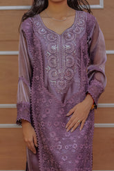 Mehroon Velvet Sharara Set