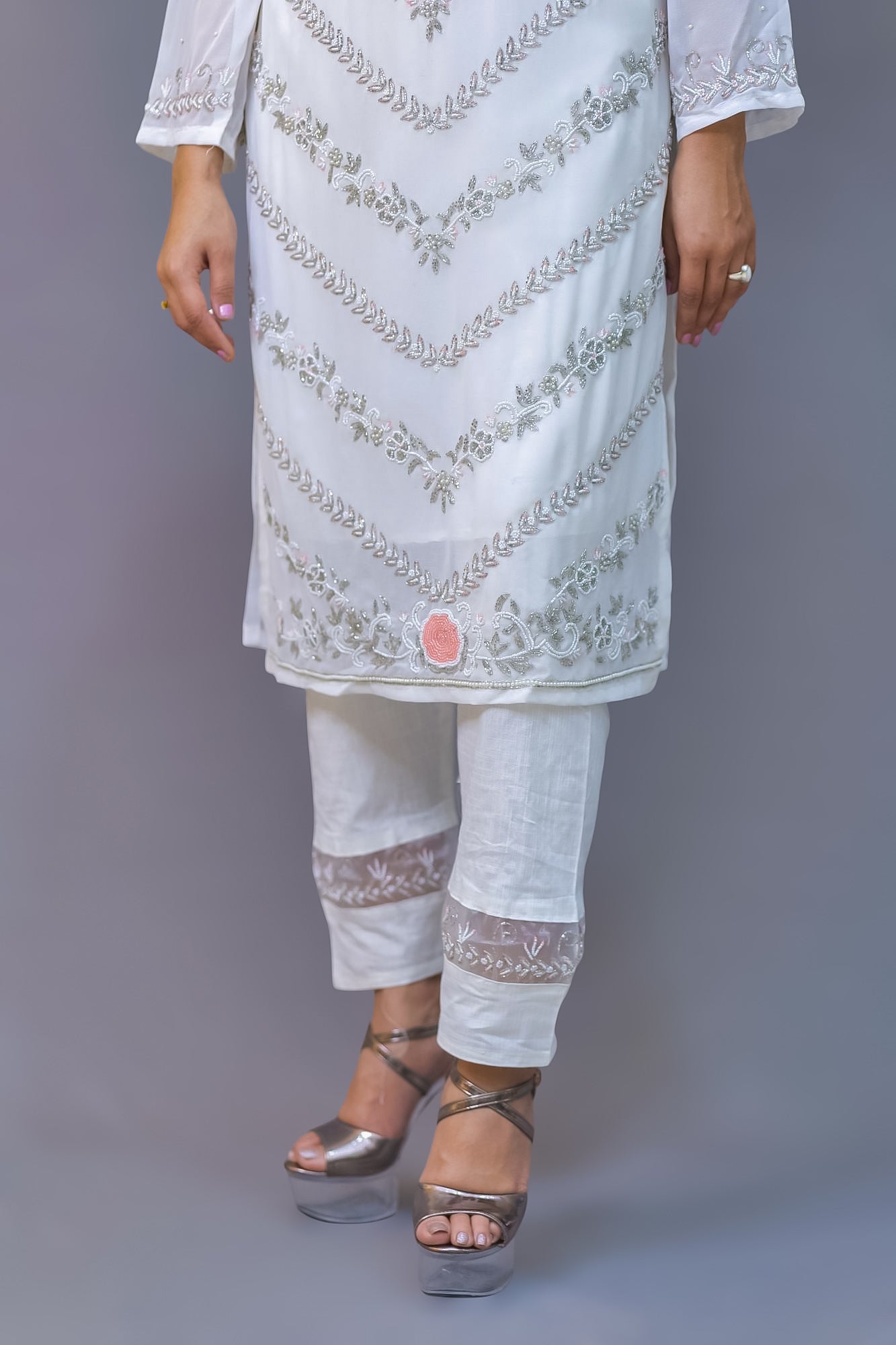 Royal Zari Embroidered Pakistani Suit