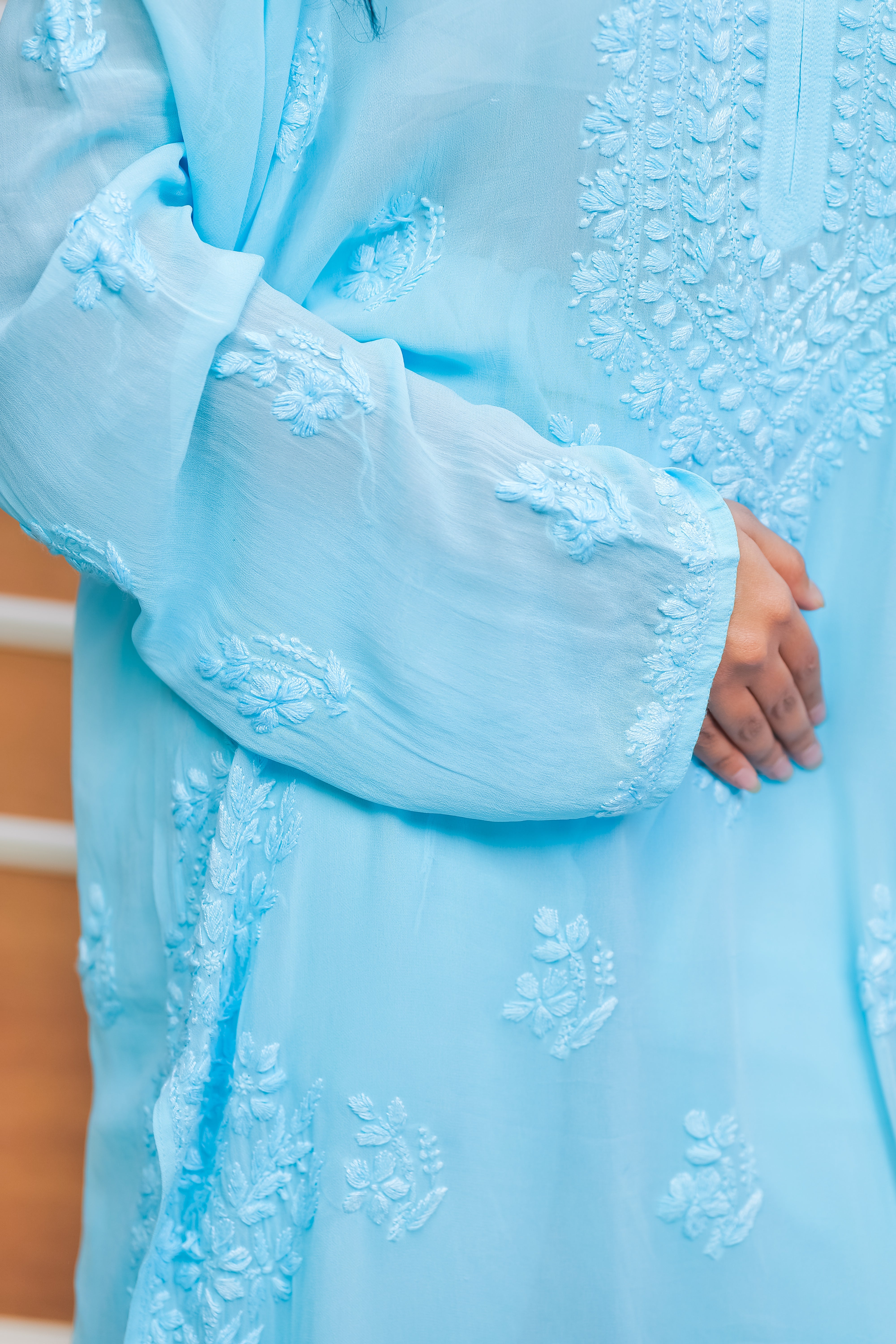 Sky Blue Pakistani Lawn Suit