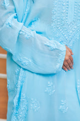 Sky Blue Pakistani Lawn Suit