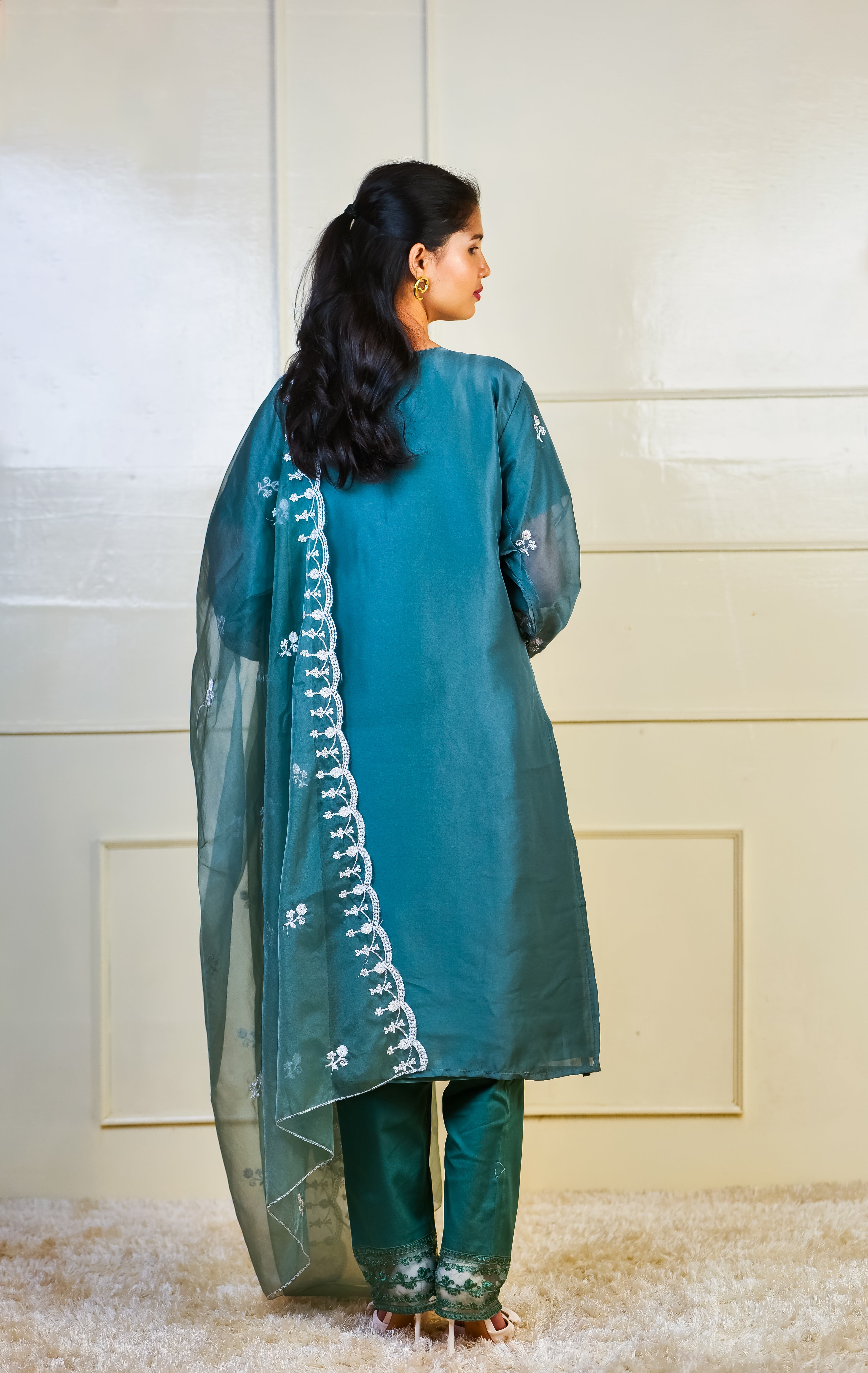 Silk Straight-Cut Suit