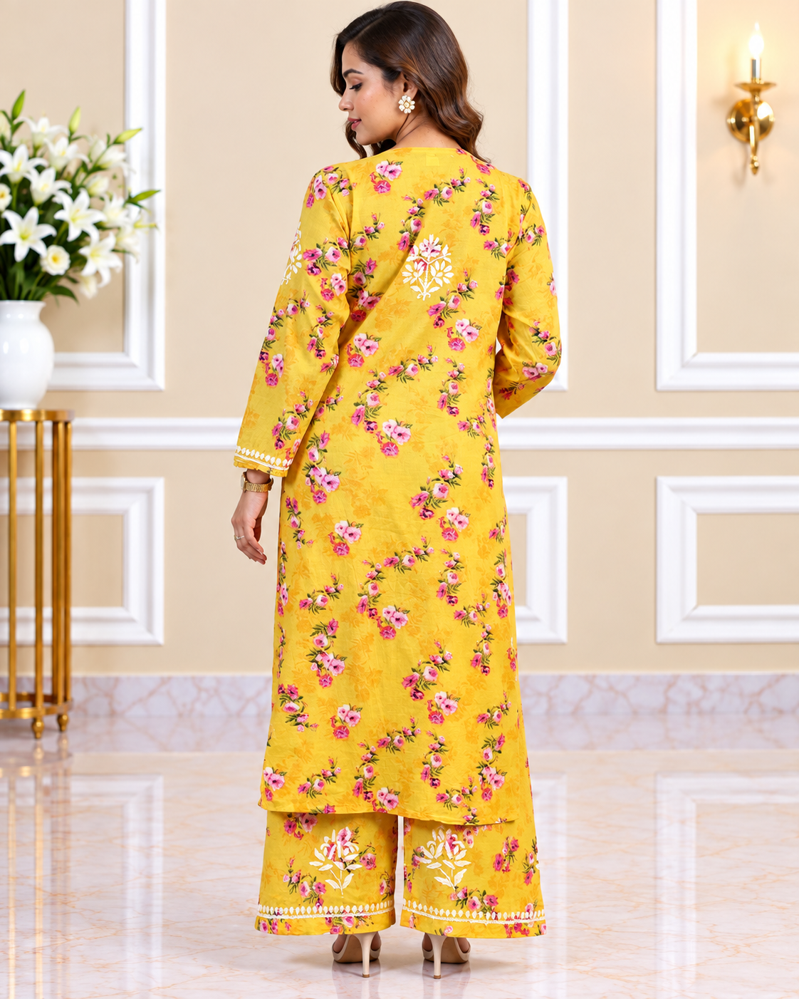 Noor-e-Lucknow - Printed All Over Chikankari Suit Set