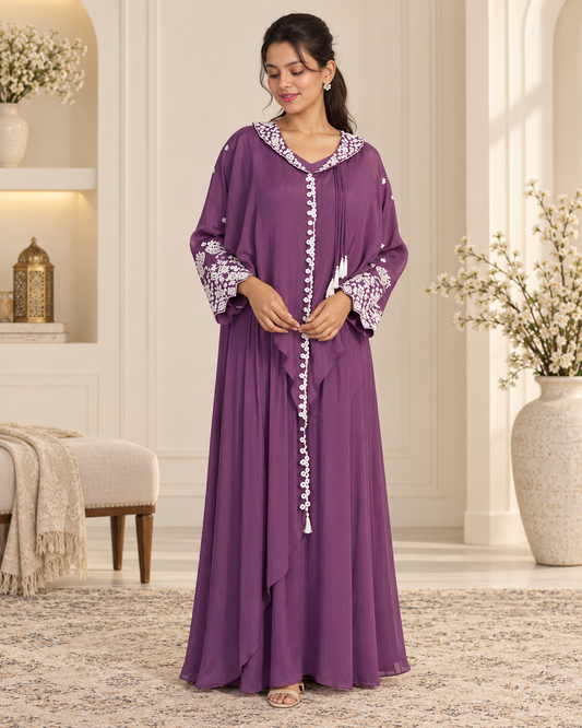 Meher-e-Noor - Embroidered Indo-Western Dress