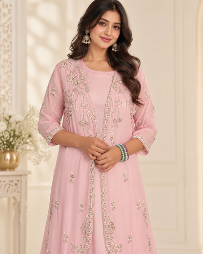 Meher-e-Noor - Embroidered Anarkali Gown