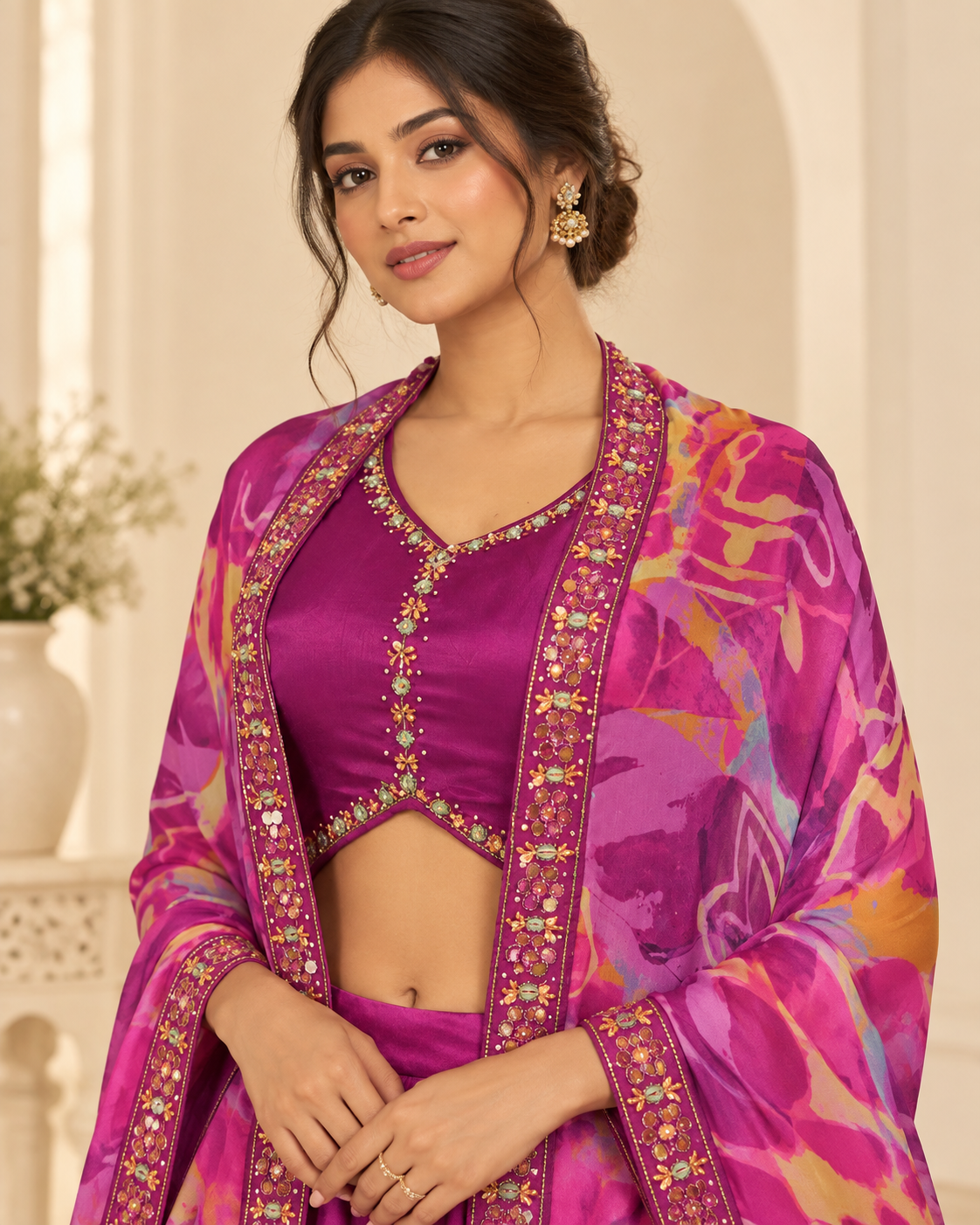 Meher-e-Noor - Co-Ord Set with Printed Shrug