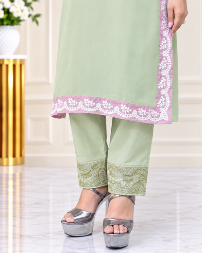 Zahra-E-Noor : Pakistani Suit Set with Organza Dupatta