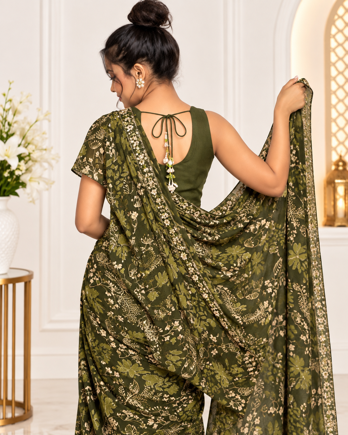 Meher-e-Noor - Printed Indo-Western Style Saree