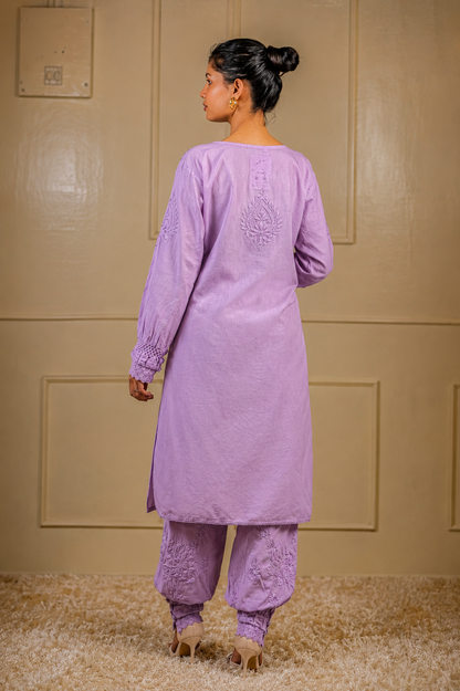 Noor-e-Lucknow - Chikankari Embroidered Kurta Salwar