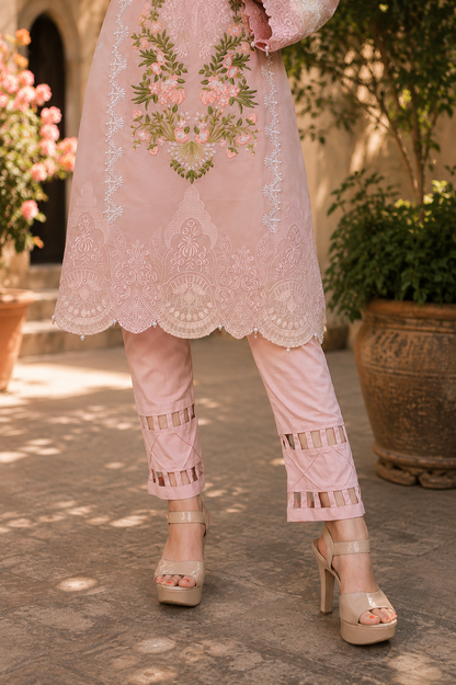 Embroidered with Detailing Lace Pakistani Suit