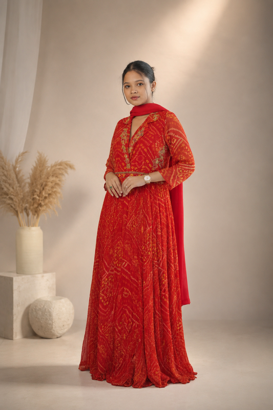 Noor-e-Rubab – Collar Neck Anarkali Gown