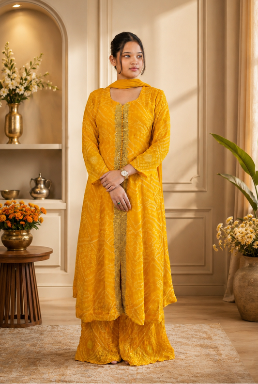 Noor-e-Rubab – Long Anarkali Sharara Set
