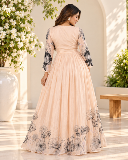 Meher-e-Noor - Lotus Sequin Gown