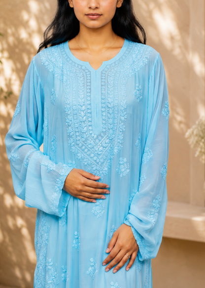 Noor-e-Lucknow - Full All Over Chikankari Kurta Set