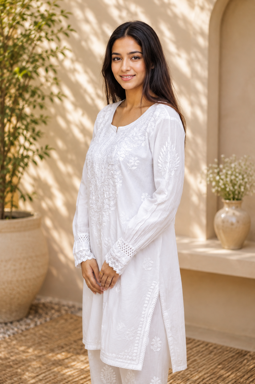 Noor-e-Lucknow - Chikankari Embroidered Kurta Salwar