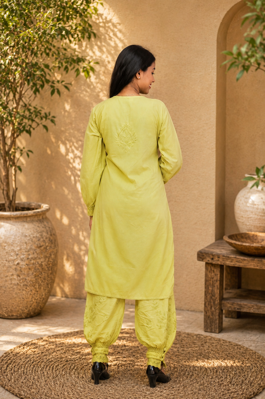 Noor-e-Lucknow - Chikankari Embroidered Kurta Salwar
