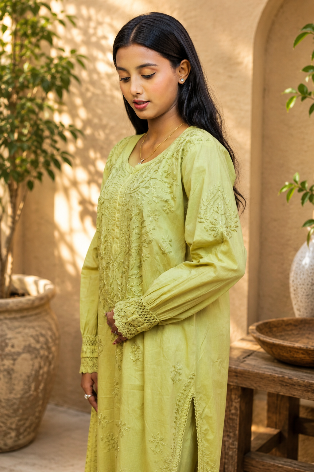 Noor-e-Lucknow - Chikankari Embroidered Kurta Salwar