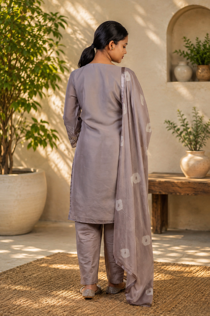 Zahra-E-Noor - All Over Pearl Medallion Pakistani Suit