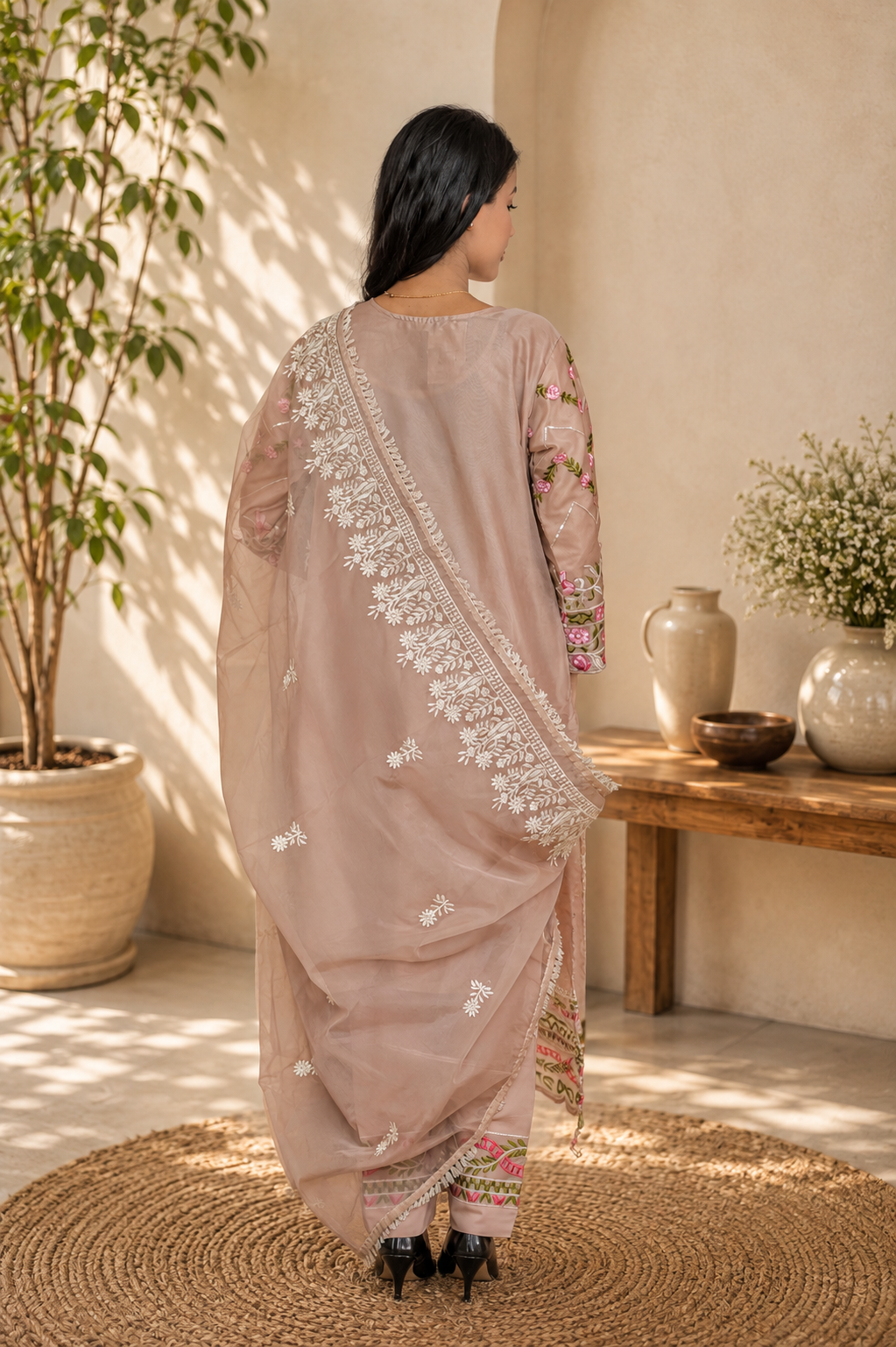 Zahra-E-Noor - Artwork Embroidered Pakistani Suit