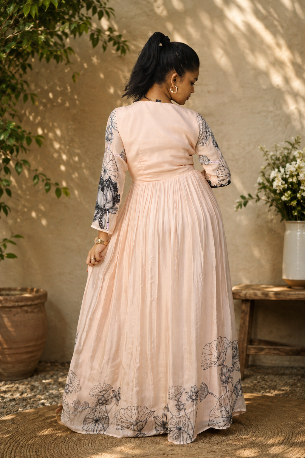 Meher-e-Noor - Lotus Sequin Gown
