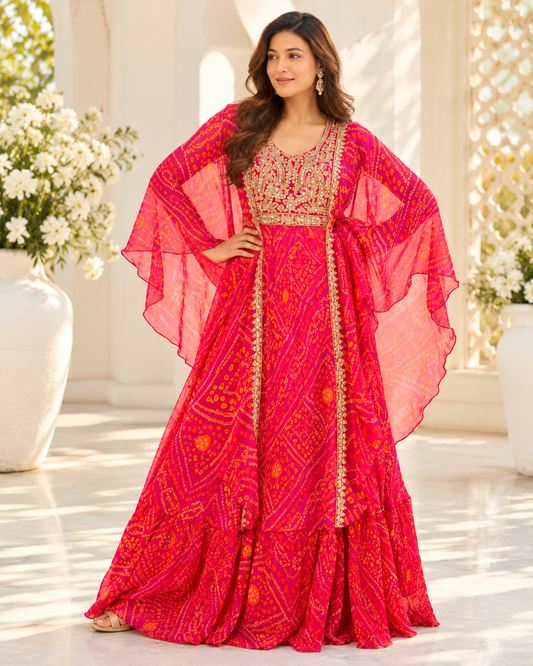 Noor-e-Rubab – Embroidered Cape Gown