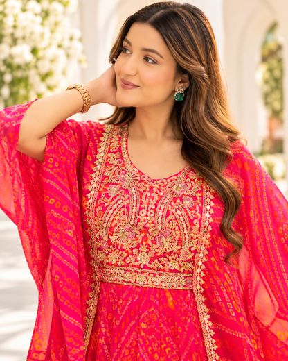 Noor-e-Rubab – Embroidered Cape Gown