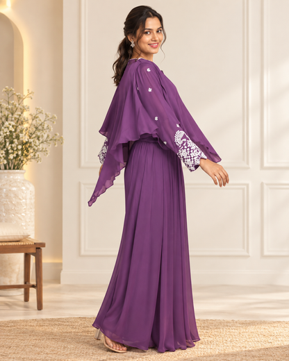 Meher-e-Noor - Embroidered Indo-Western Dress