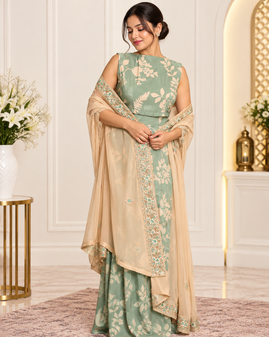Meher-e-Noor - Floral Print Co-Ord Set
