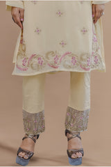White Lucknavi Georgette Suit