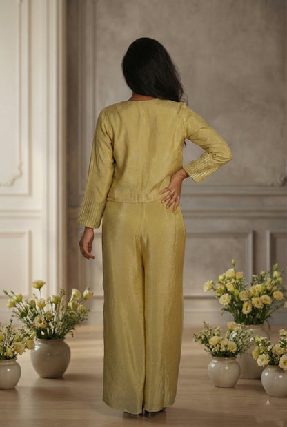 Light Green Embrodiery Sharara Suit