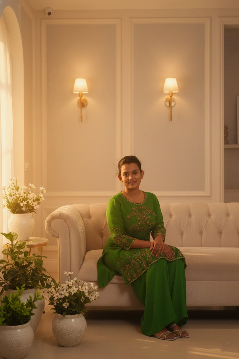 Green Sharara Suit