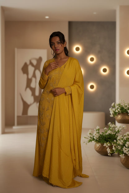 Yellow Full Designer Sharara Suit
