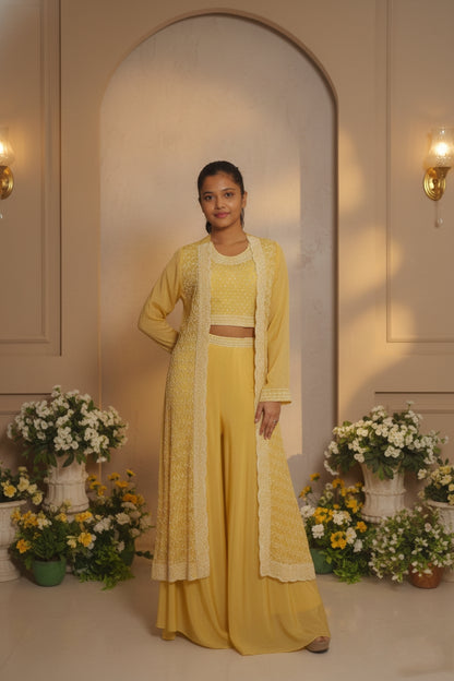 Yellow Sharara Suit
