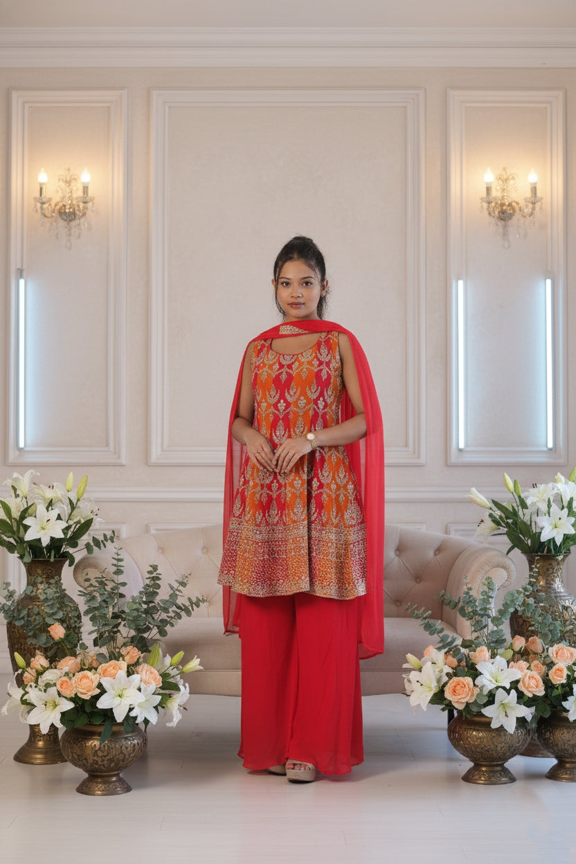 Pink Sharara Suit