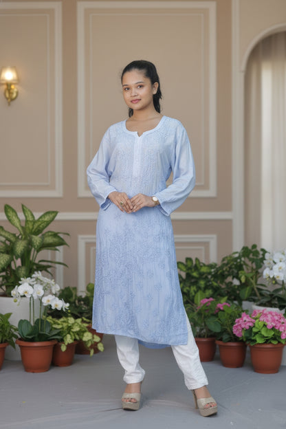 Light Blue Chikankari Suit