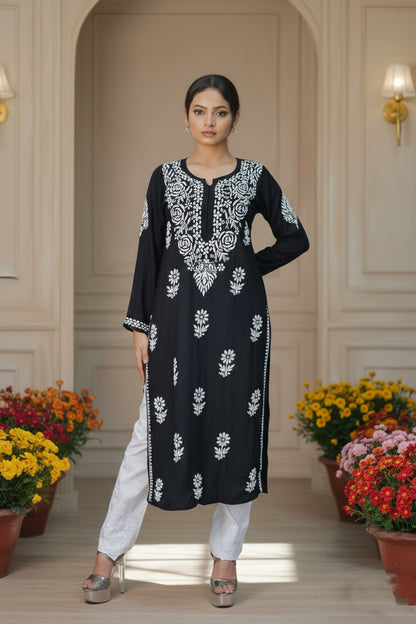 Black Chikankari Suit