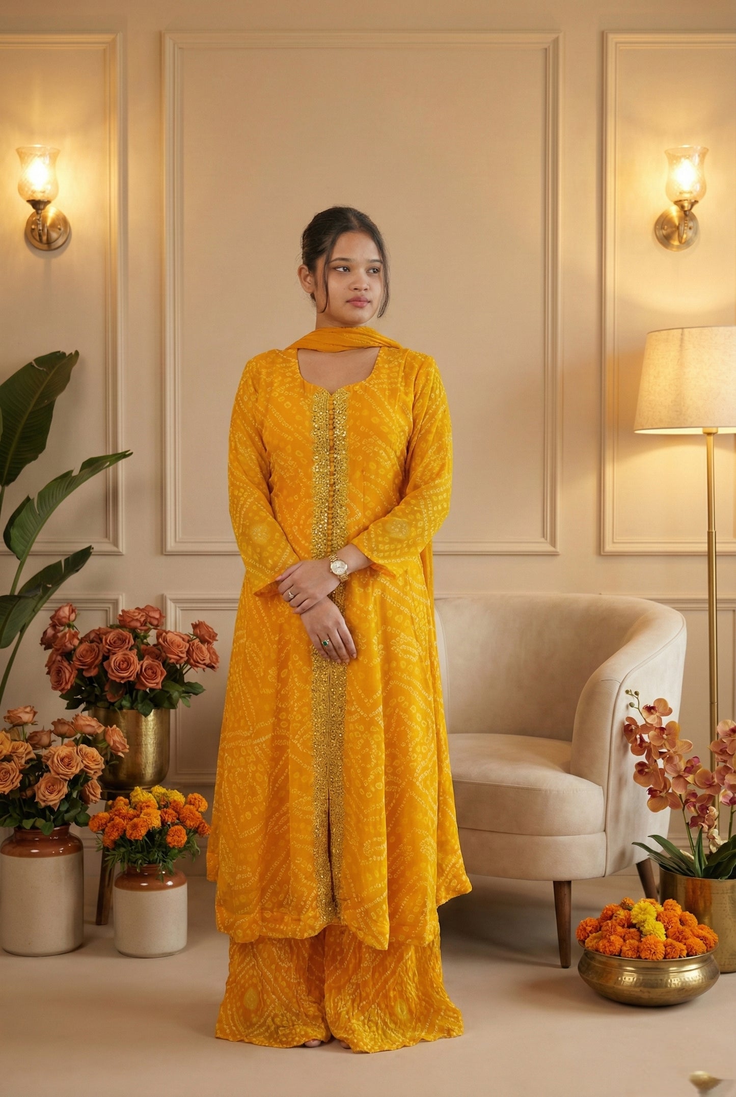 Yellow Bandhej