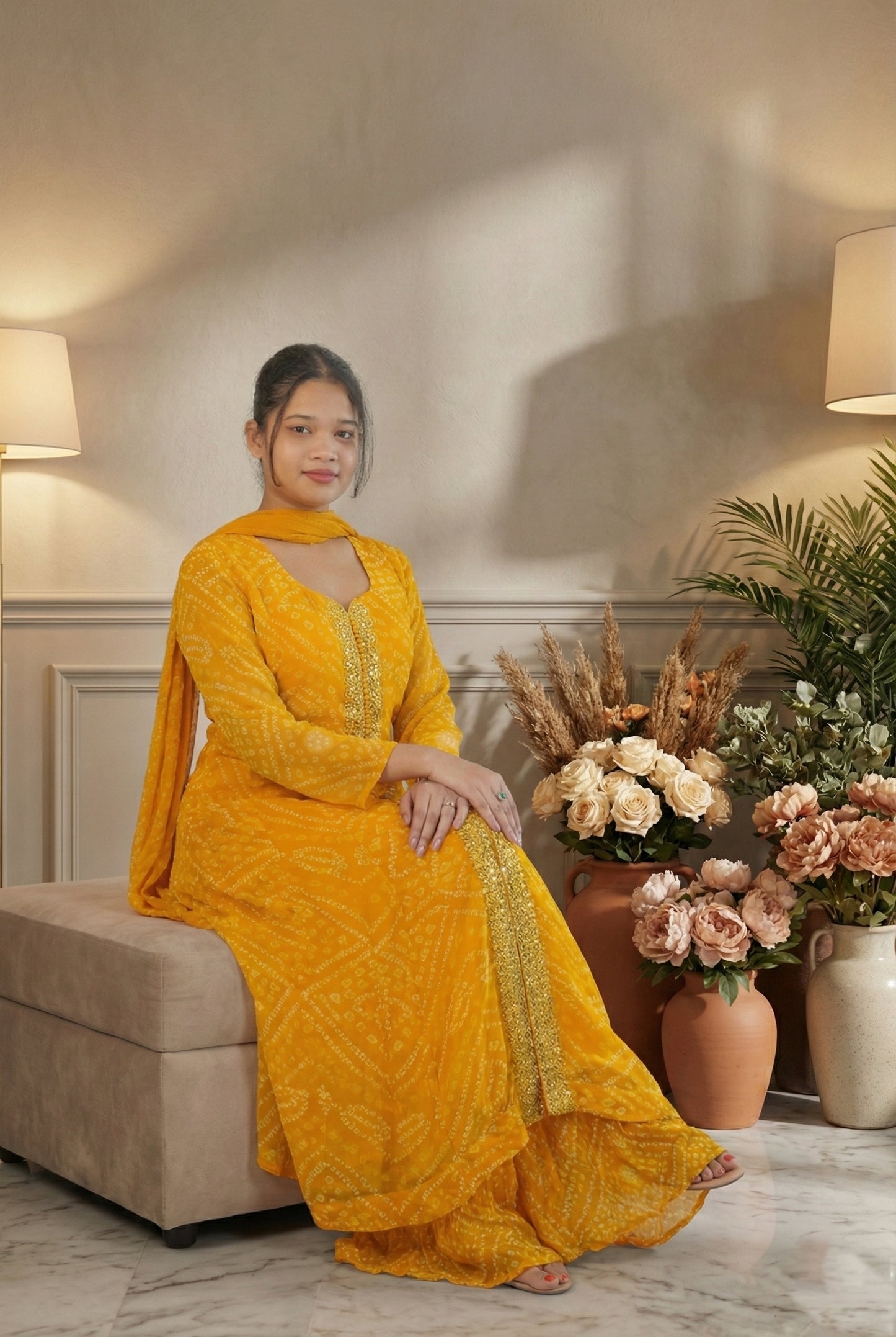 Yellow Bandhej