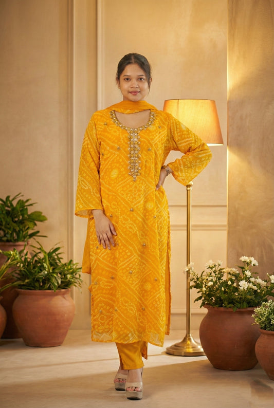 Yellow Bandhej