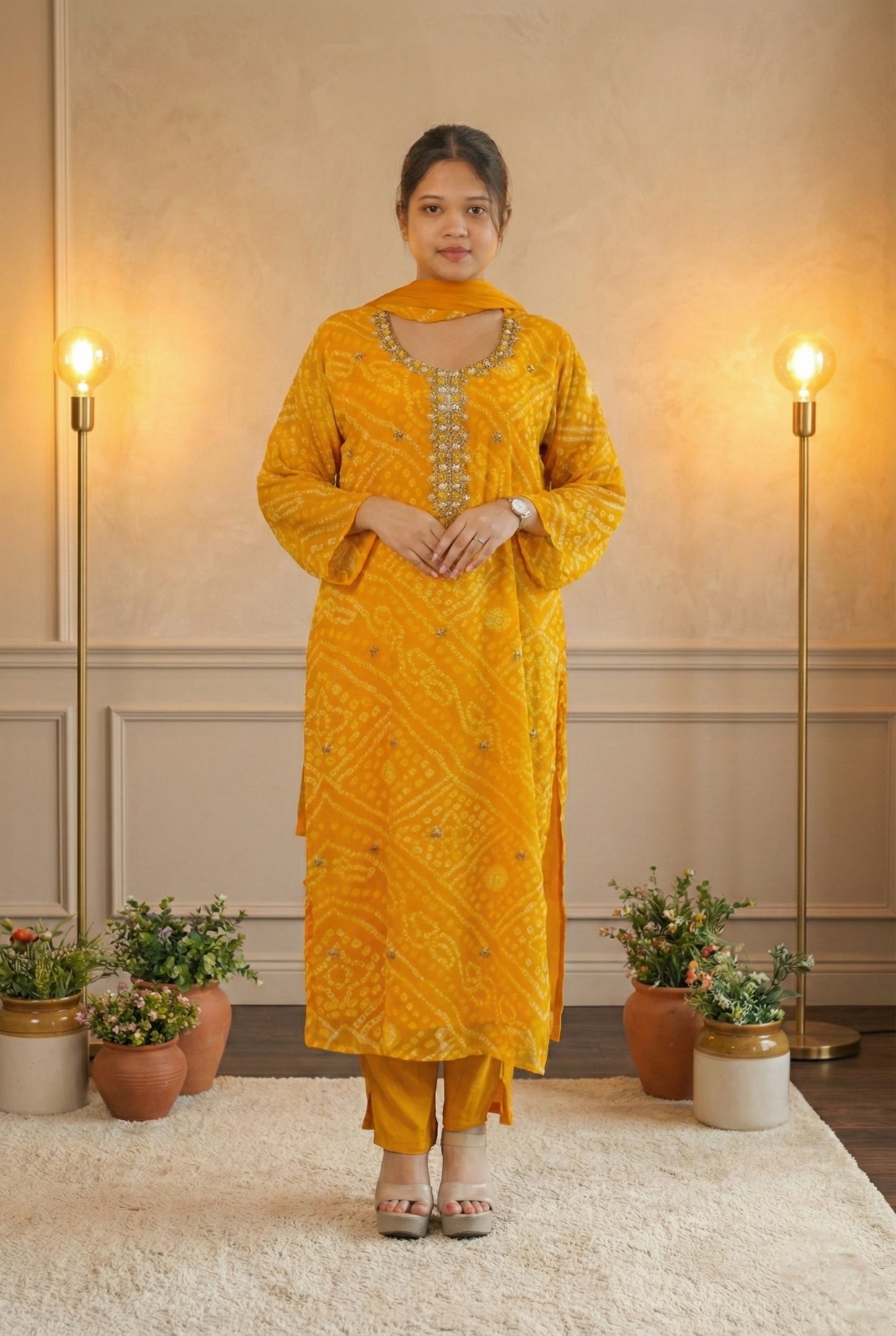 Yellow Bandhej