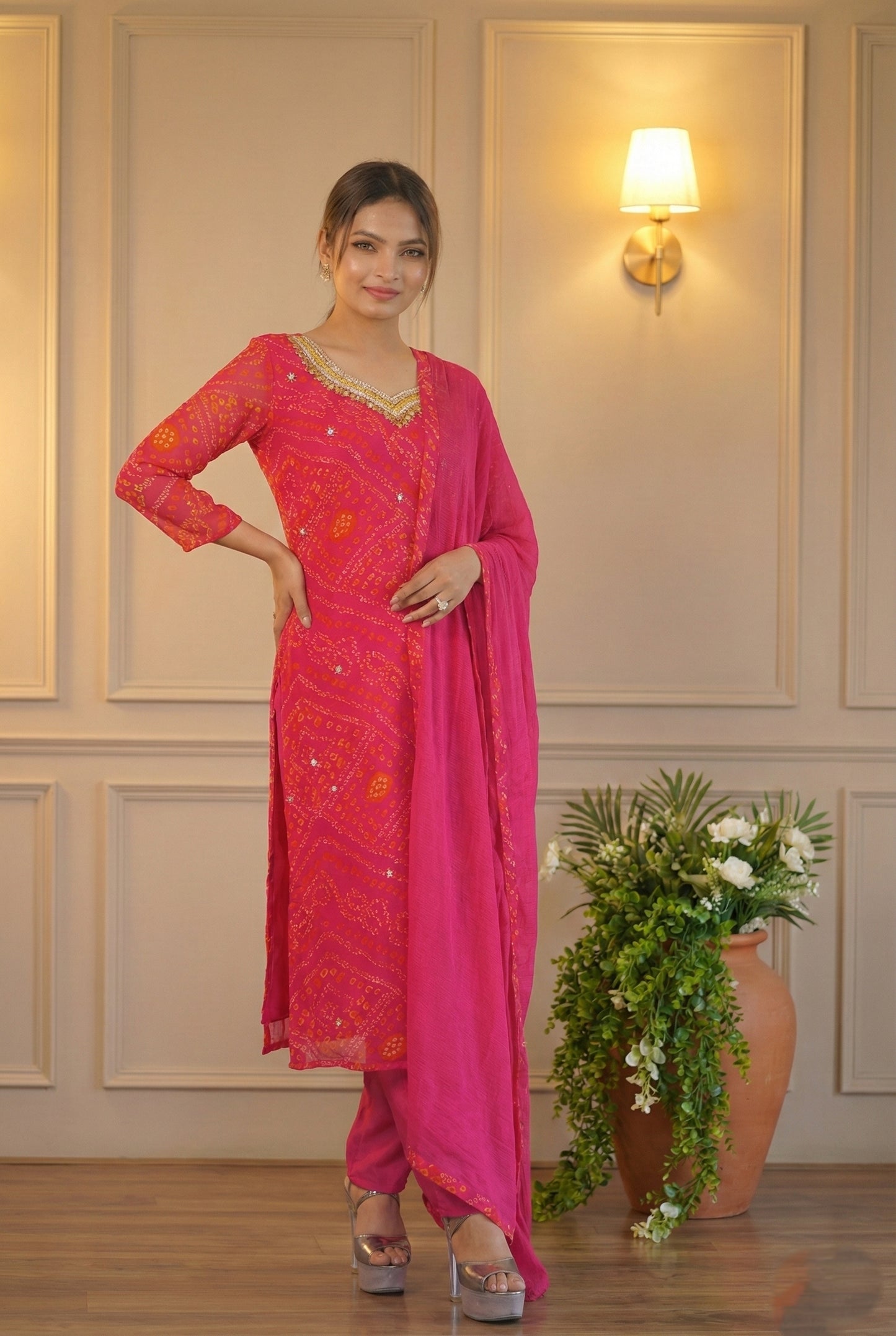 Pink Bandhej