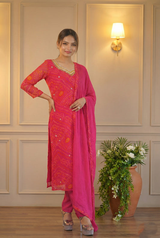 Pink Bandhej